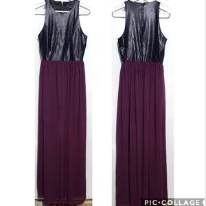 A/X‎ faux leather purple gown